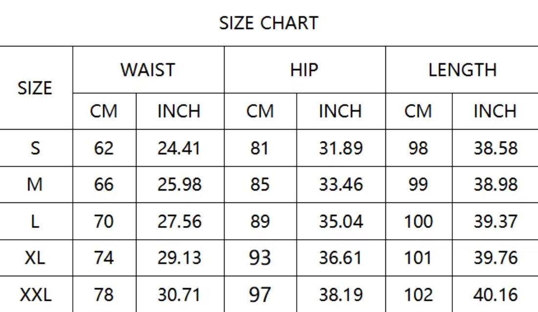 Size chart for Sculpt Luxe Pants: Effortless High-Waist Comfort